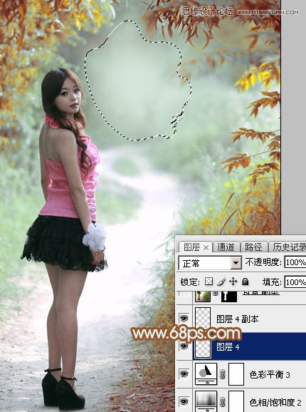 Photoshop调出小路女孩清新唯美效果