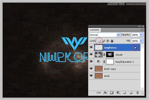 Photoshop制作蓝色梦幻的霓虹字教程