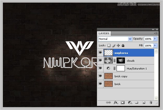 Photoshop制作蓝色梦幻的霓虹字教程