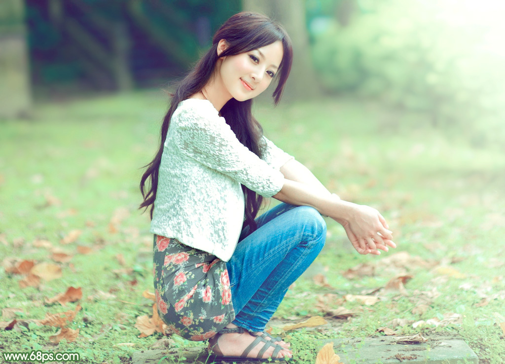 Photoshop调出果子照片甜美的青色效果