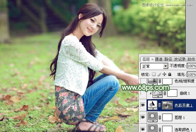 Photoshop调出果子照片甜美的青色效果