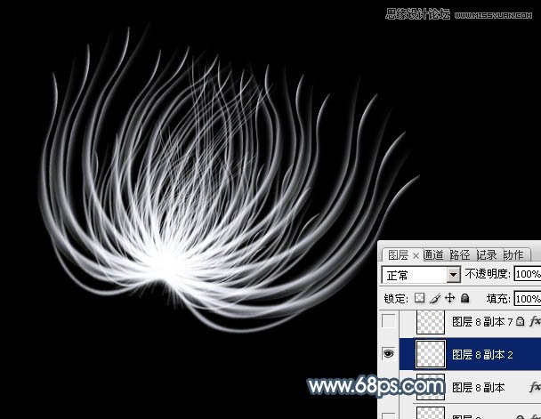 Photoshop绘制唯美抽象的花朵教程