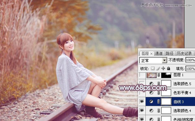 Photoshop调出果子美女照片唯美的淡红效果