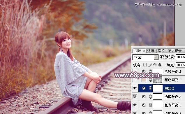 Photoshop调出果子美女照片唯美的淡红效果