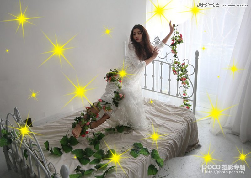 Photoshop合成创意的悬浮人像场景