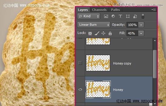 Photoshop制作晶莹剔透的蜂蜜艺术字