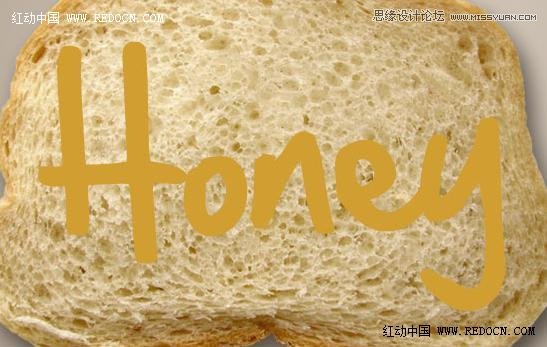 Photoshop制作晶莹剔透的蜂蜜艺术字