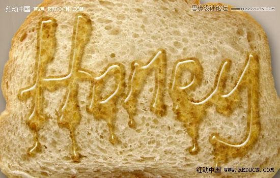 Photoshop制作晶莹剔透的蜂蜜艺术字