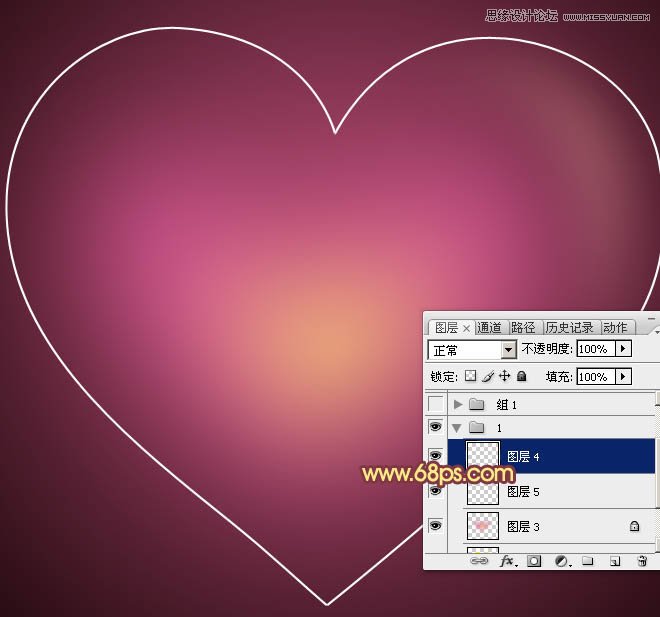 Photoshop制作梦幻的光斑心形教程