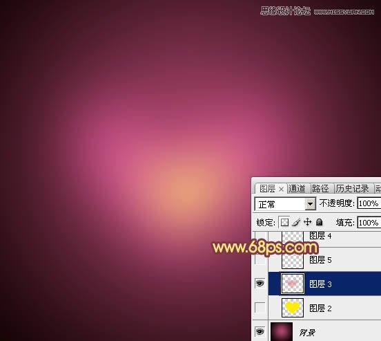 Photoshop制作梦幻的光斑心形教程
