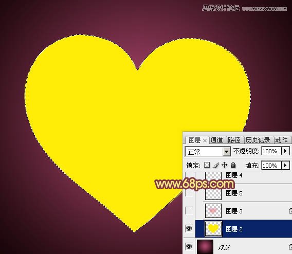 Photoshop制作梦幻的光斑心形教程