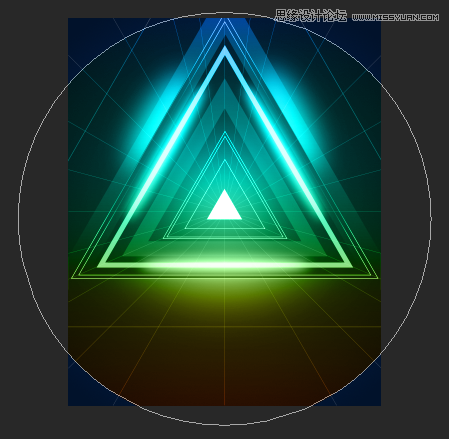 Photoshop制作绚丽的放射光线背景教程