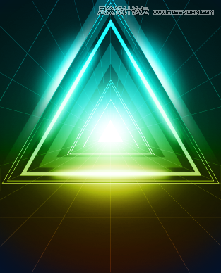 Photoshop制作绚丽的放射光线背景教程