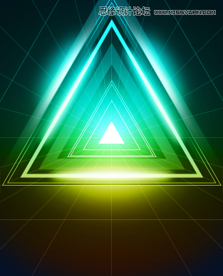 Photoshop制作绚丽的放射光线背景教程