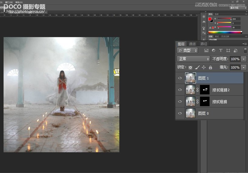 Photoshop合成飘逸梦幻的人像作品