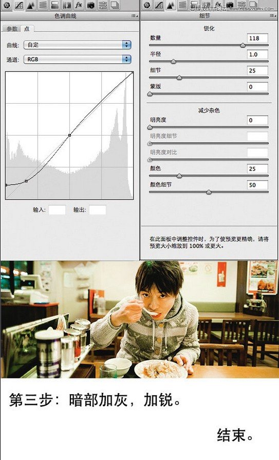 Photoshop调出室内美女电影胶片效果