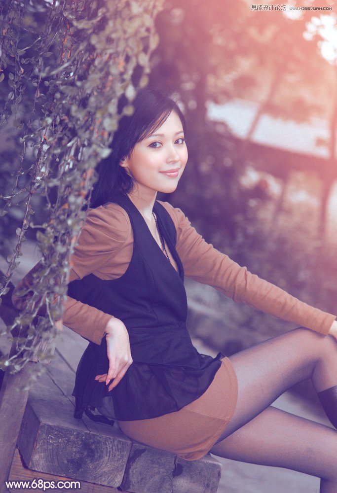 Photoshop调出清纯美女梦幻的柔美肤色