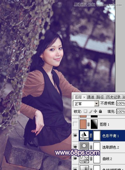 Photoshop调出清纯美女梦幻的柔美肤色