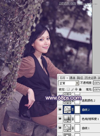 Photoshop调出清纯美女梦幻的柔美肤色