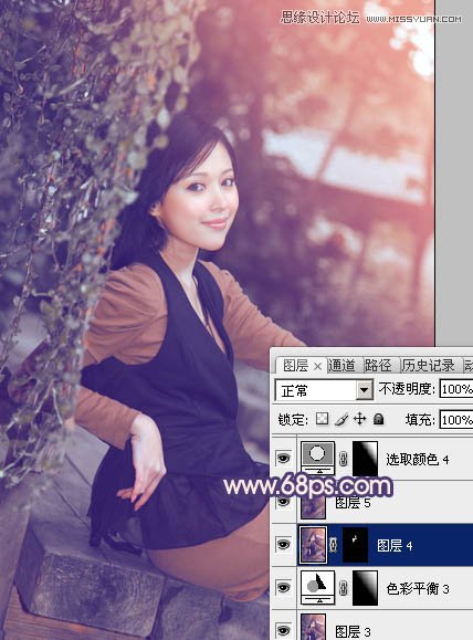 Photoshop调出清纯美女梦幻的柔美肤色