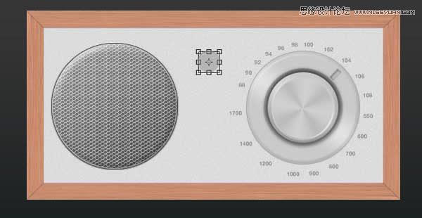 Photoshop绘制逼真写实的高质感收音机
