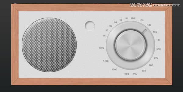 Photoshop绘制逼真写实的高质感收音机