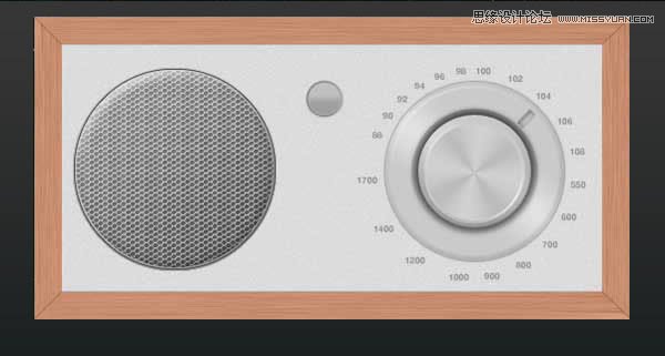 Photoshop绘制逼真写实的高质感收音机