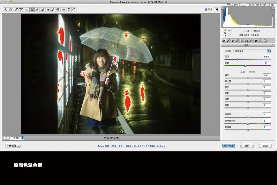 CameraRaw调出雨夜外景惊艳的冷色效果