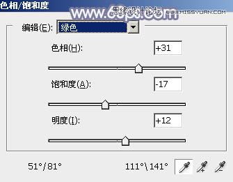 Photoshop调出外景美女梦幻青色效果