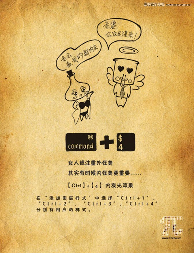 可爱Q版插画助你轻松快记PS快捷键