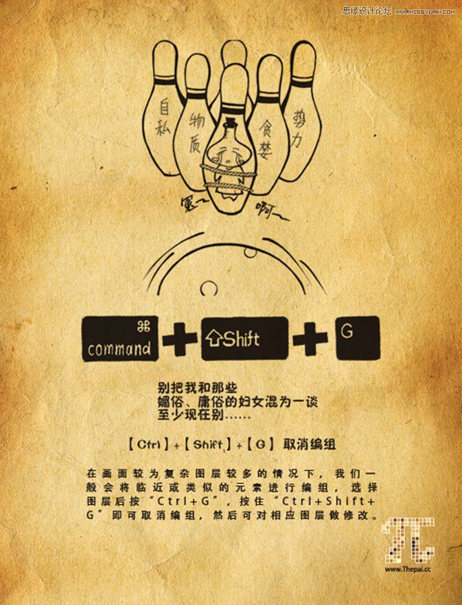 可爱Q版插画助你轻松快记PS快捷键