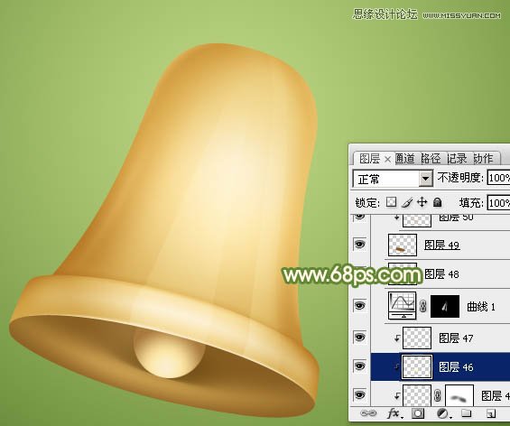 Photoshop绘制逼真的立体铃铛教程