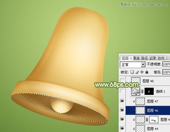 Photoshop绘制逼真的立体铃铛教程