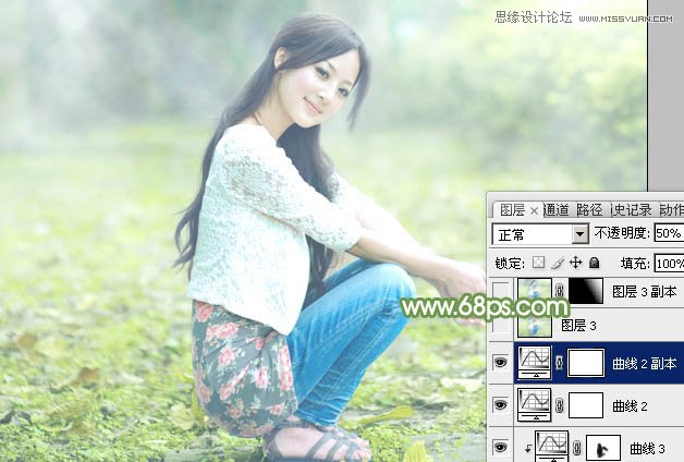 Photoshop调出美女照片淡雅的清纯色调