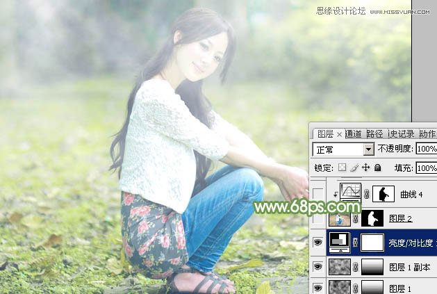 Photoshop调出美女照片淡雅的清纯色调