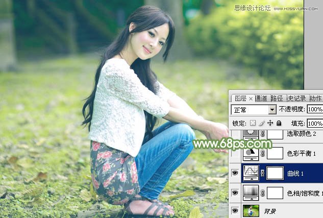 Photoshop调出美女照片淡雅的清纯色调