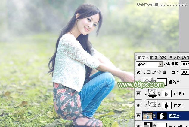 Photoshop调出美女照片淡雅的清纯色调