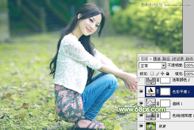Photoshop调出美女照片淡雅的清纯色调