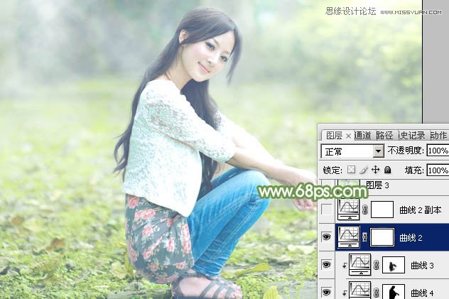 Photoshop调出美女照片淡雅的清纯色调
