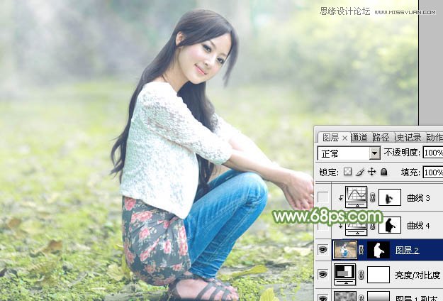 Photoshop调出美女照片淡雅的清纯色调