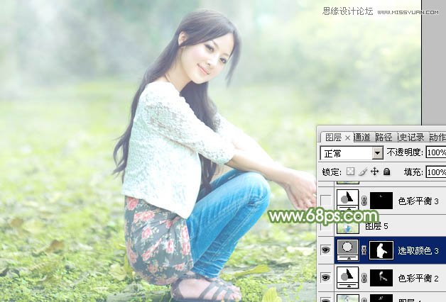 Photoshop调出美女照片淡雅的清纯色调
