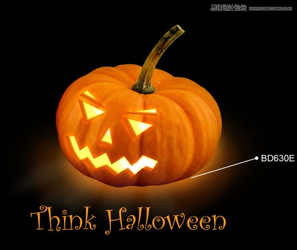 Photoshop绘制超酷的万圣节南瓜灯