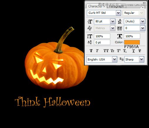 Photoshop绘制超酷的万圣节南瓜灯