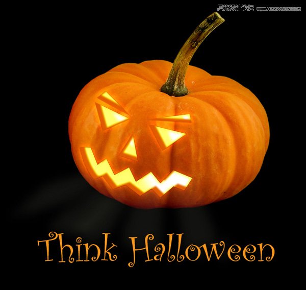 Photoshop绘制超酷的万圣节南瓜灯