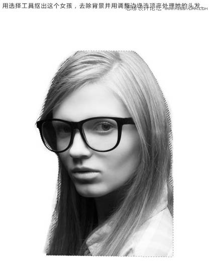 Photoshop制作人物与树木的双重曝光效果