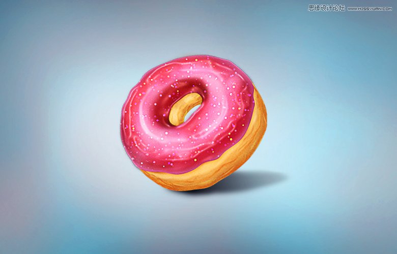 Photoshop绘制美味可口的甜甜圈教程