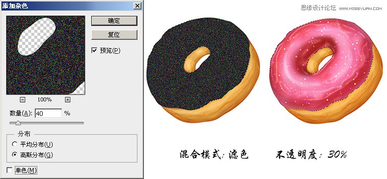 Photoshop绘制美味可口的甜甜圈教程