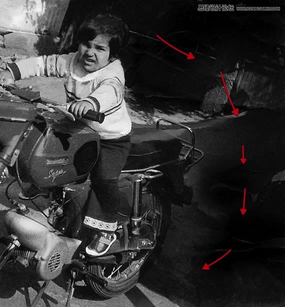 Photoshop修复严重损毁的老照片