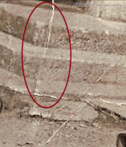 Photoshop修复严重损毁的老照片