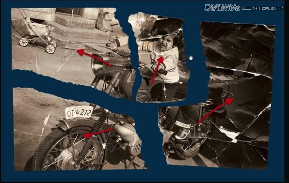 Photoshop修复严重损毁的老照片